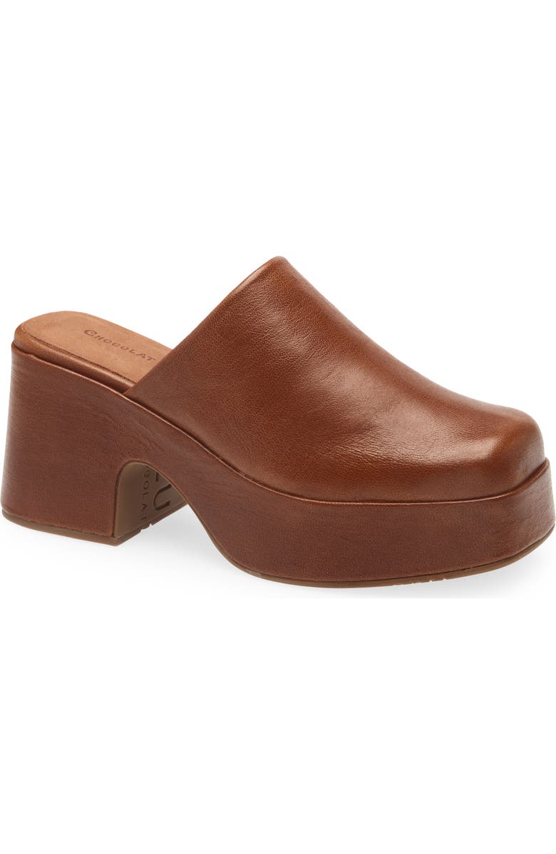 Chocolat Blu Hedia Platform Mule, Main, color, Cognac Leather