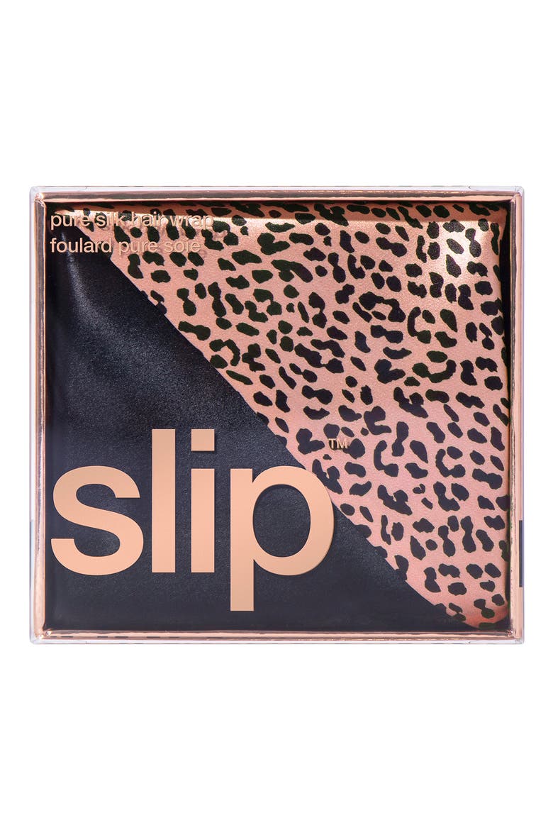 Wild Leopard Silk Hair Wrap, Main, color, WILD LEOPARD