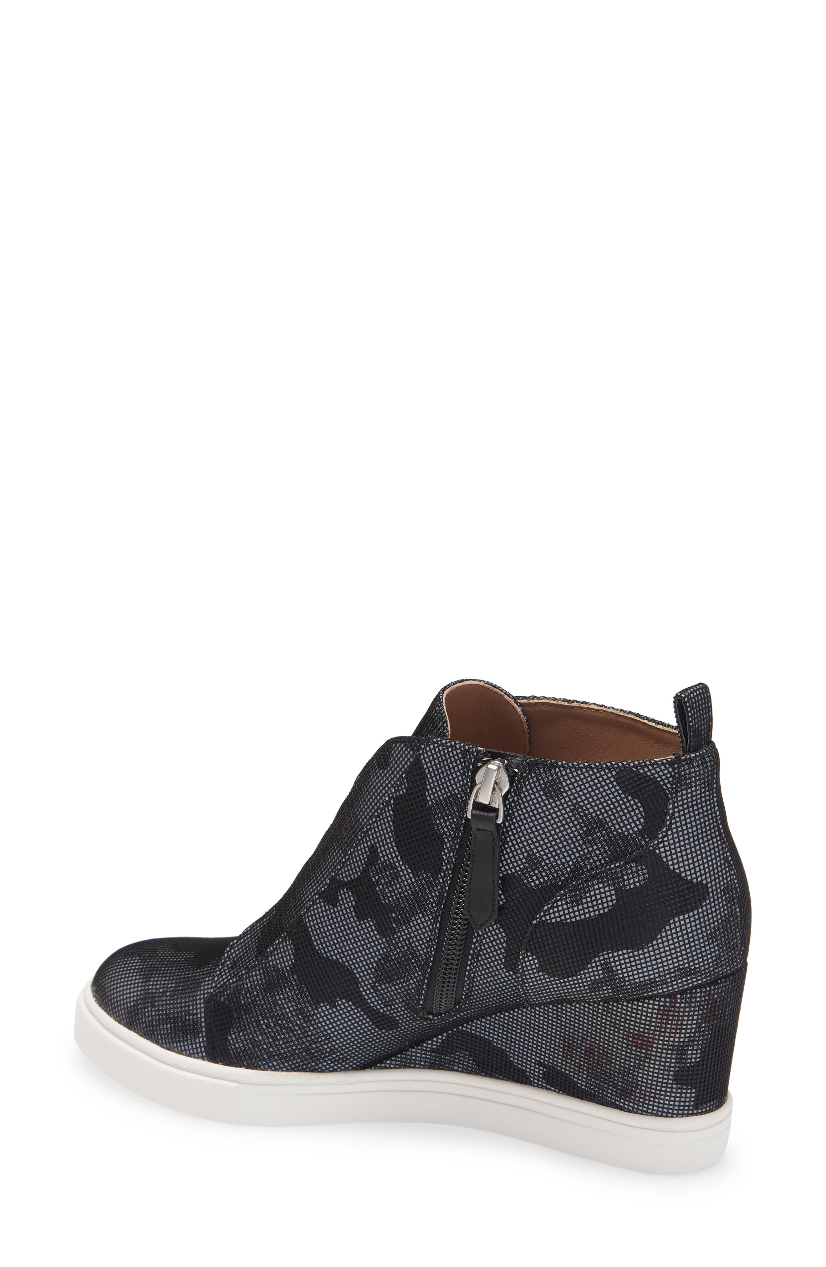 Felicia Wedge Sneaker, Alternate, color, BLACK CAMO FABRIC