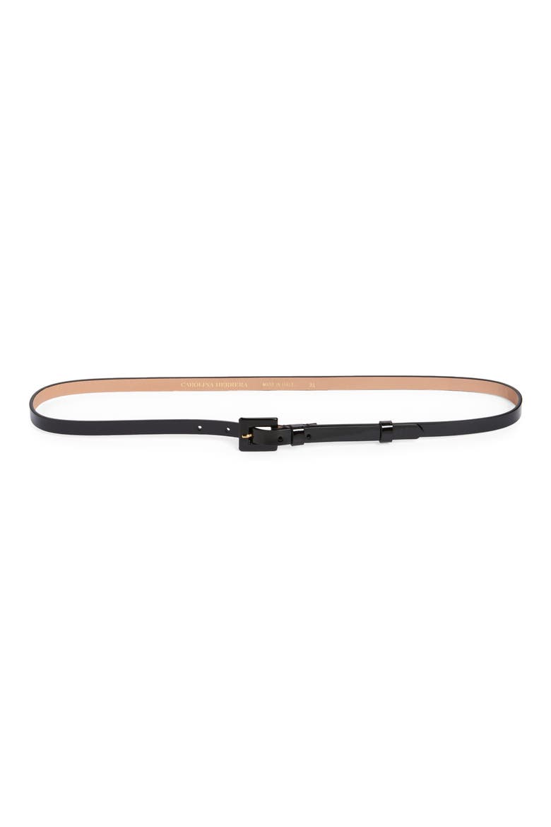 '90s Patent Leather Belt, Main, color, BLACK