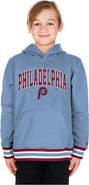 New Era Youth New Era Light Blue Philadelphia Phillies Knit Trim Pullover Hoodie