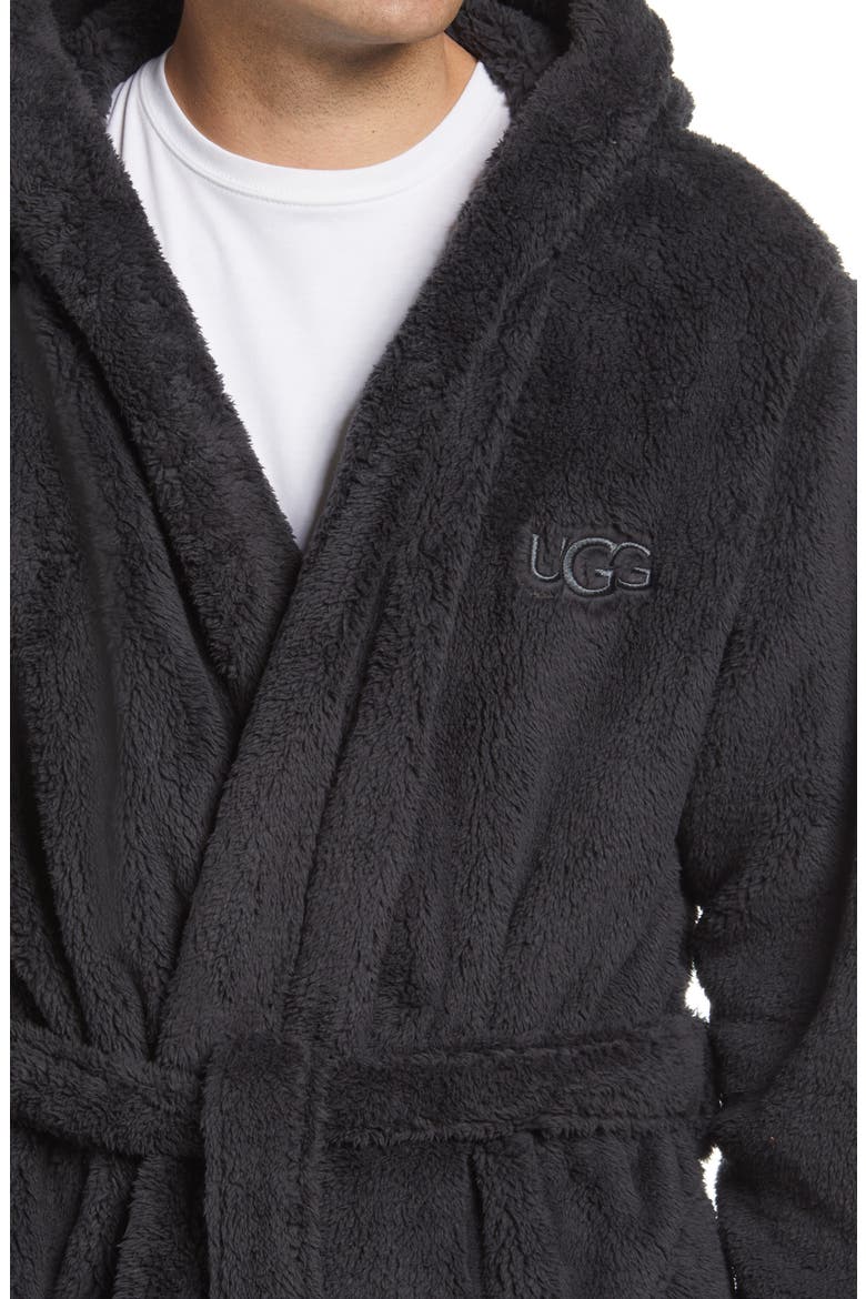 Beckett Fleece Hooded Robe, Alternate, color, IKBL