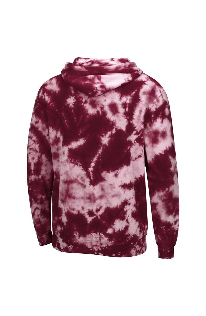 COLOSSEUM Men's Colosseum Maroon Bethune-Cookman Wildcats Tie-Dye Pullover Hoodie, Alternate, color, 