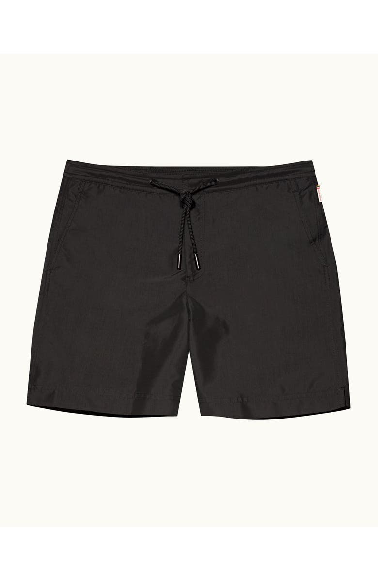 Orlebar Brown Bulldog Drawcord Mid-Length Lightweight Drawcord Swim Shorts, Alternate, color, Black