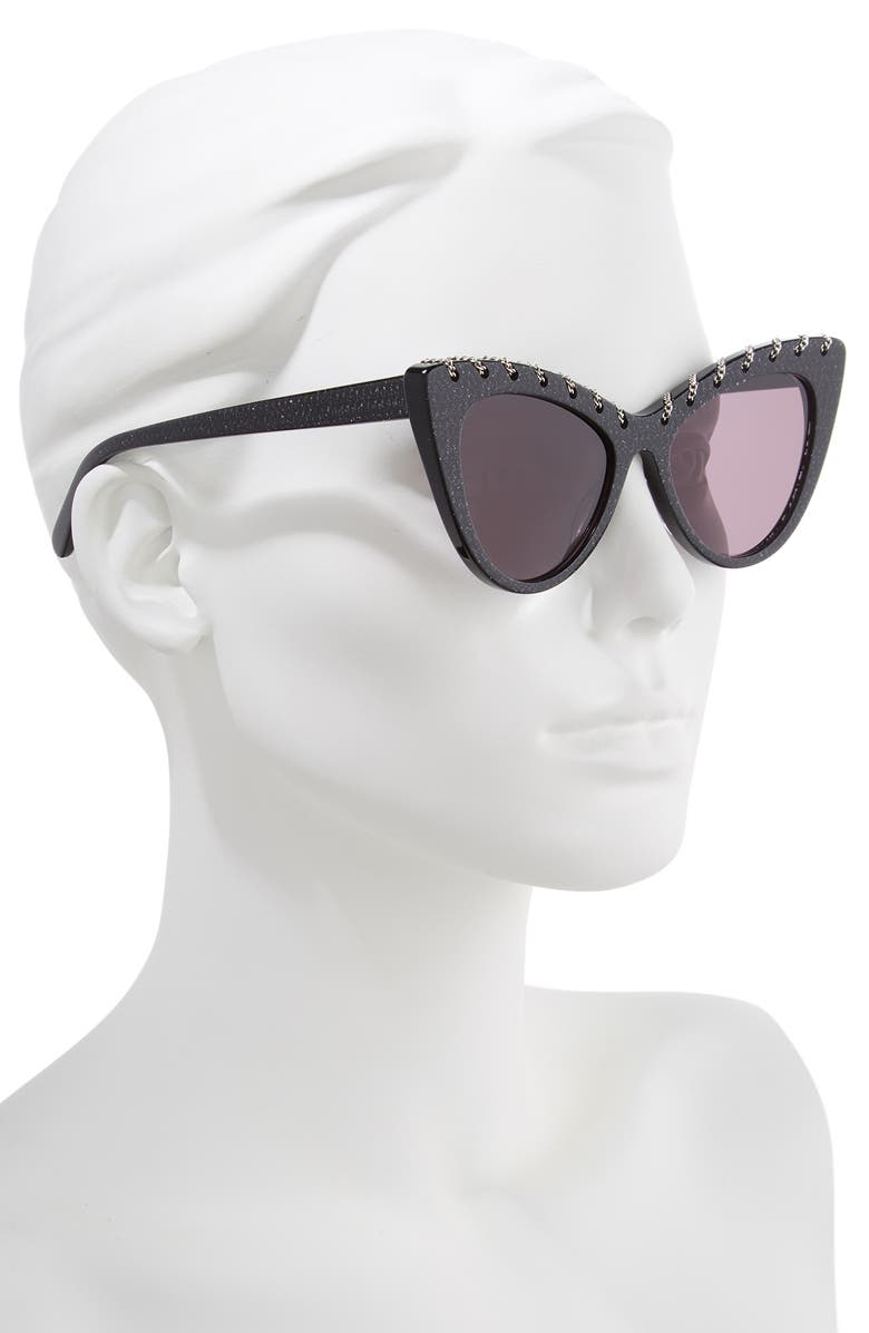 Stella McCartney 52mm Cat Eye Sunglasses, Alternate, color, 