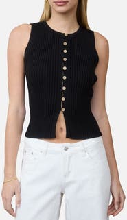 Blu Pepper Rib Sleeveless Sweater