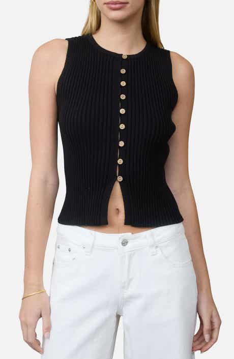 Blu Pepper Rib Sleeveless Sweater