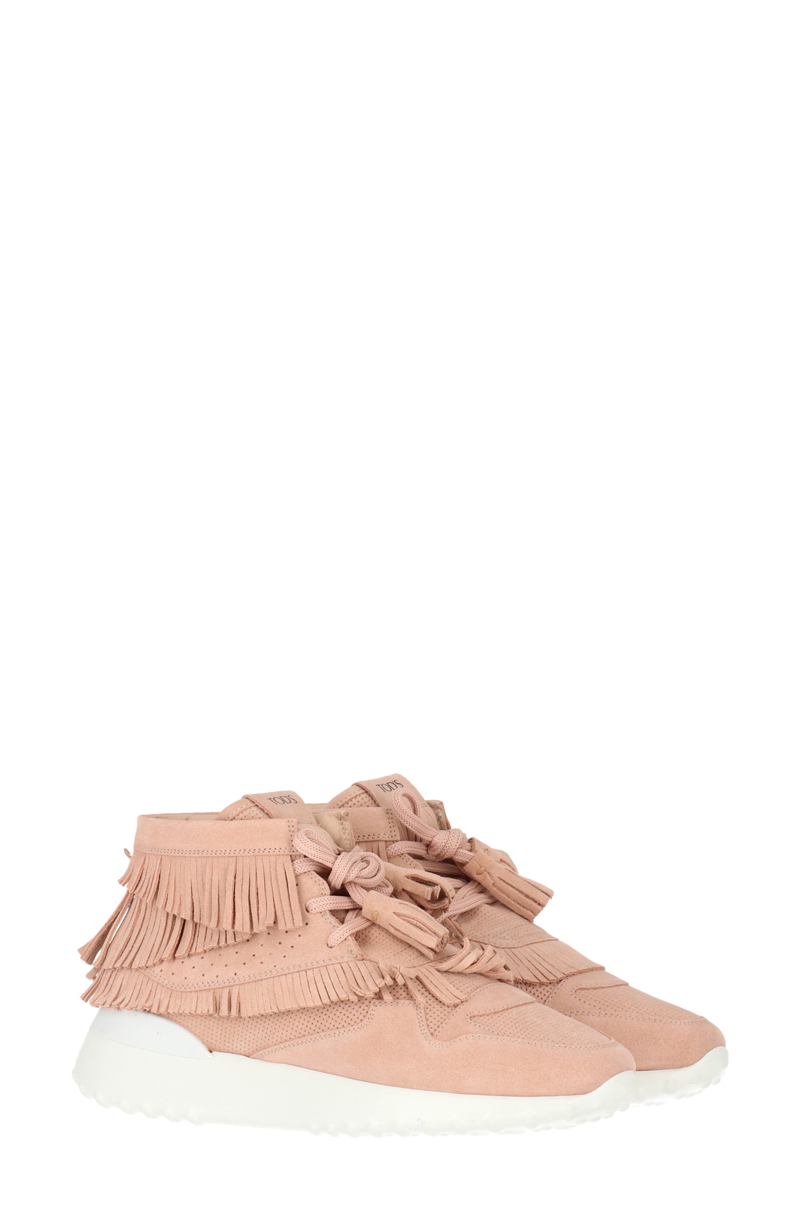 Tod's Fringe Perforated Sneaker, Main, color, 