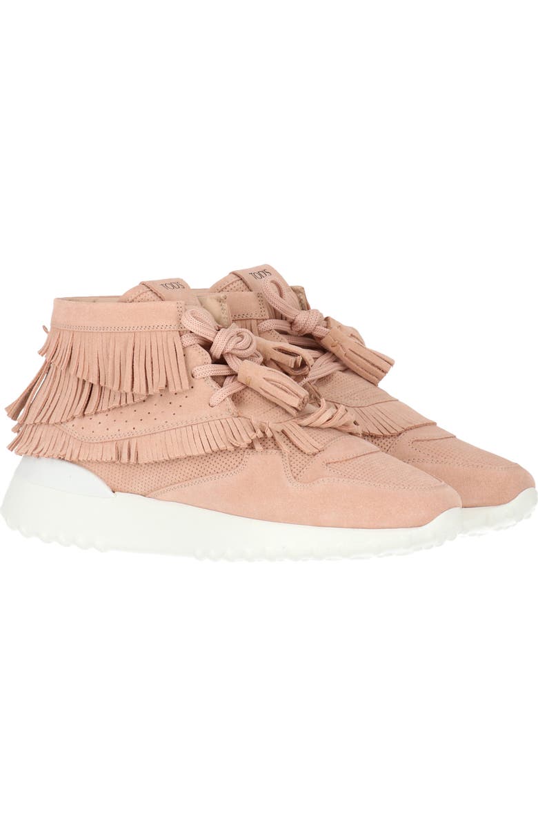Tod's Fringe Perforated Sneaker, Main, color,