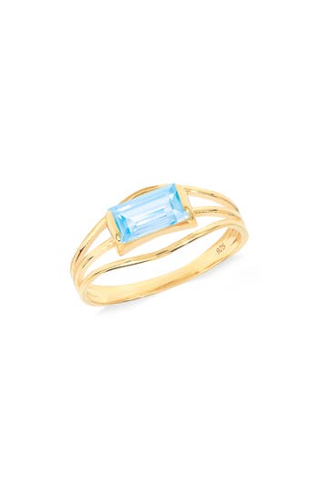 Ys Gems Semiprecious Stone Ring In Blue