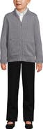Lands' End School Uniform Kids Legacy Full Zip Cardigan