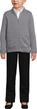 Lands' End School Uniform Kids Legacy Full Zip Cardigan
