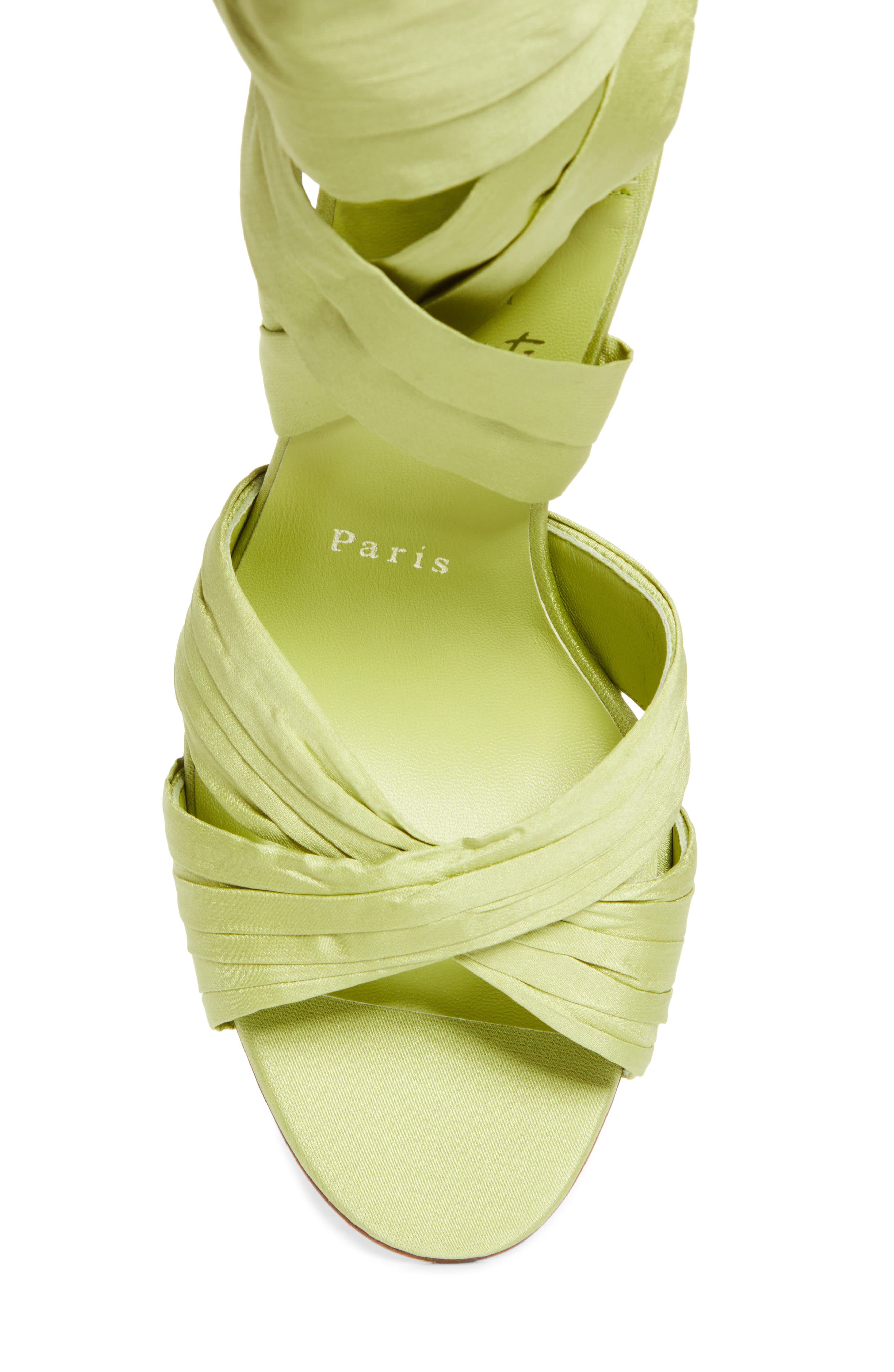 Christian Louboutin Affabula Ankle Wrap Sandal, Alternate, color, Haiiro/ Lin Haiiro