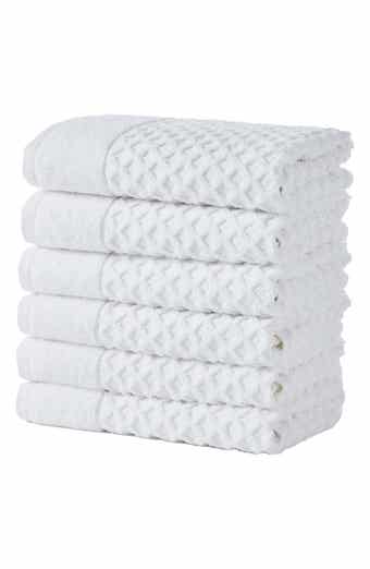 Woven & Weft 6-Pack Diamond Textured Hand Towels