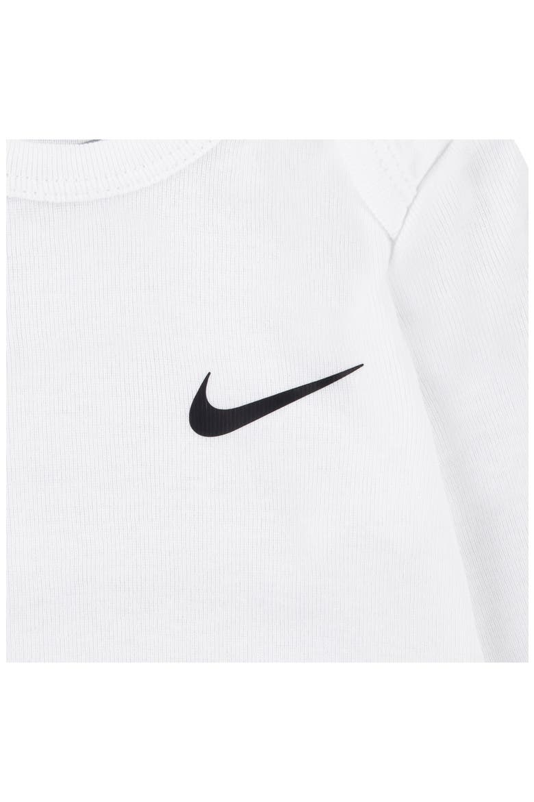 Essentials 3-Pack Long Sleeve Bodysuits, Alternate, color, WHITE