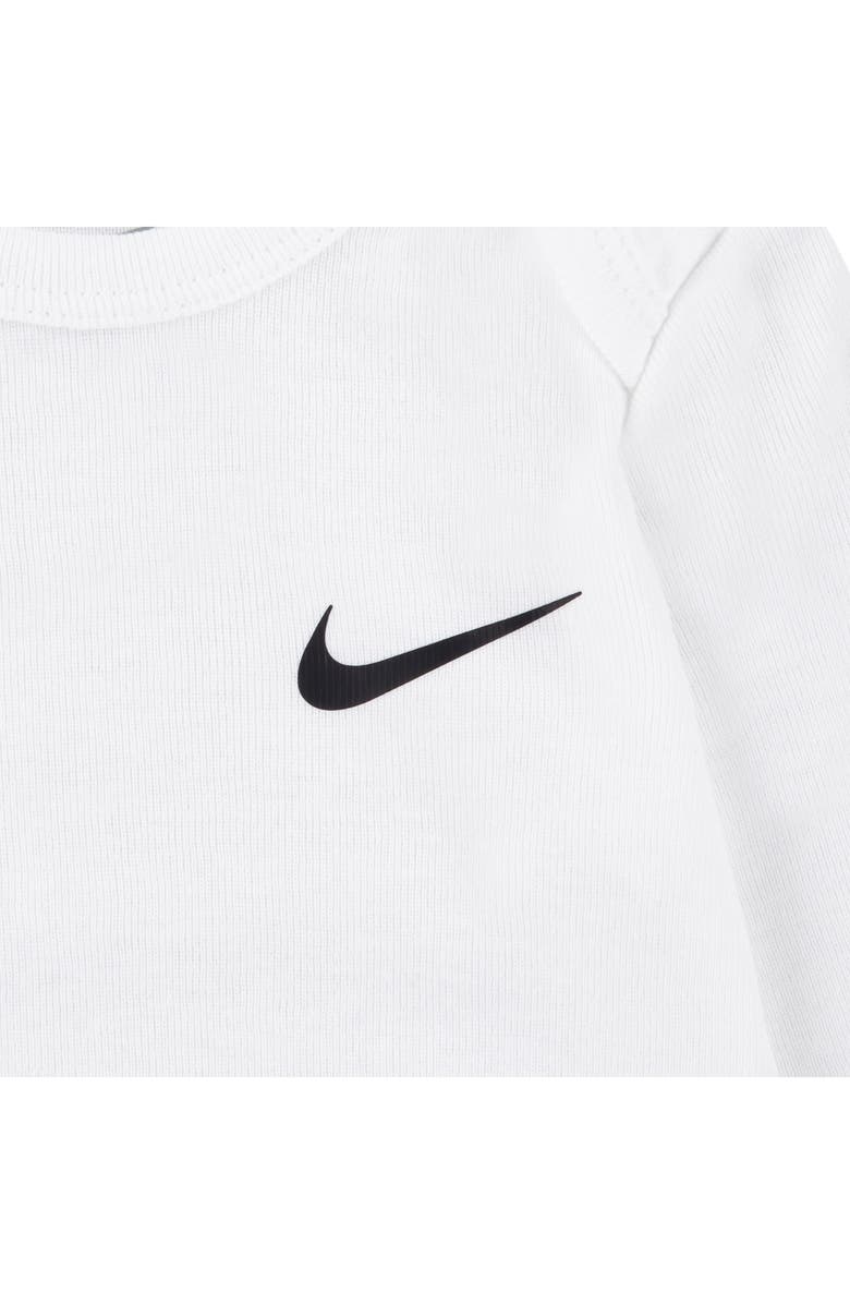 Nike Essentials 3-Pack Long Sleeve Bodysuits, Alternate, color, White