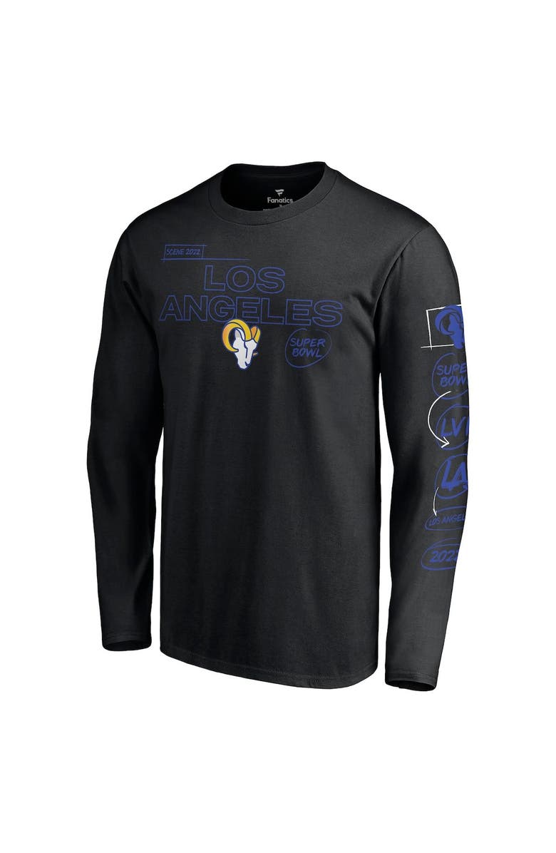 FANATICS Men's Fanatics Branded Black Los Angeles Rams Super Bowl LVI Bound Big & Tall Hollywood Action Long Sleeve T-Shirt, Alternate, color, 