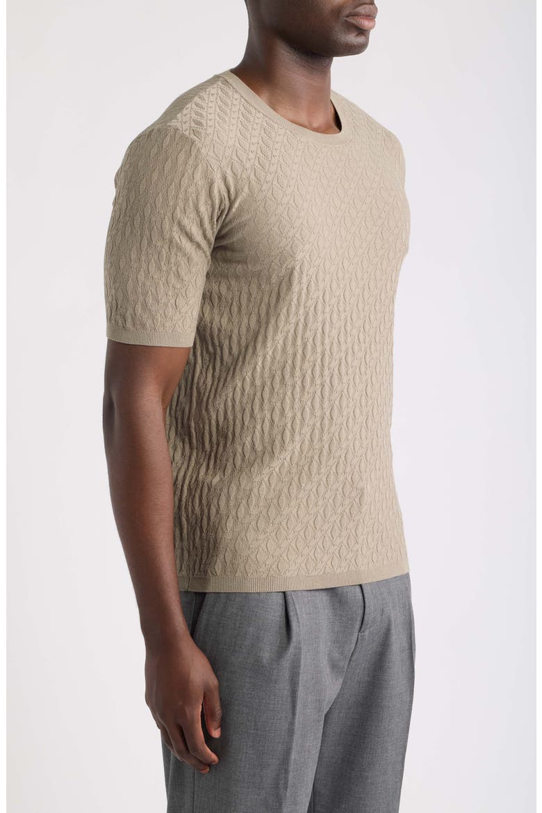 Short Sleeve Sweater T-Shirt, Alternate, color, GREY