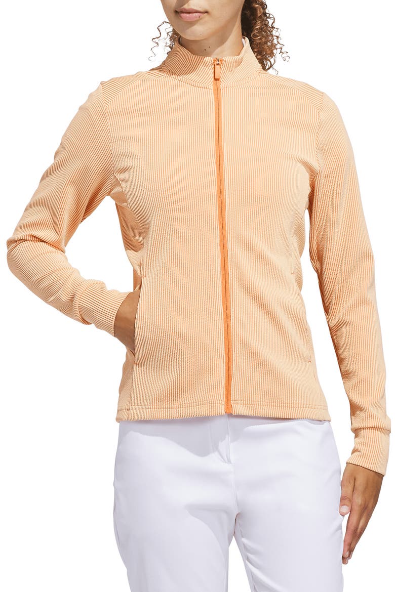 Performance Textured Full Zip Jacket, Main, color, DUSKY ORANGE