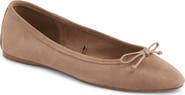 MANGO Bow Round Toe Ballet Flat