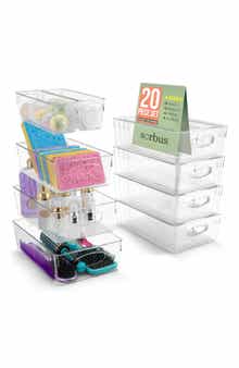 SORBUS Set of 20 Clear Storage Bins