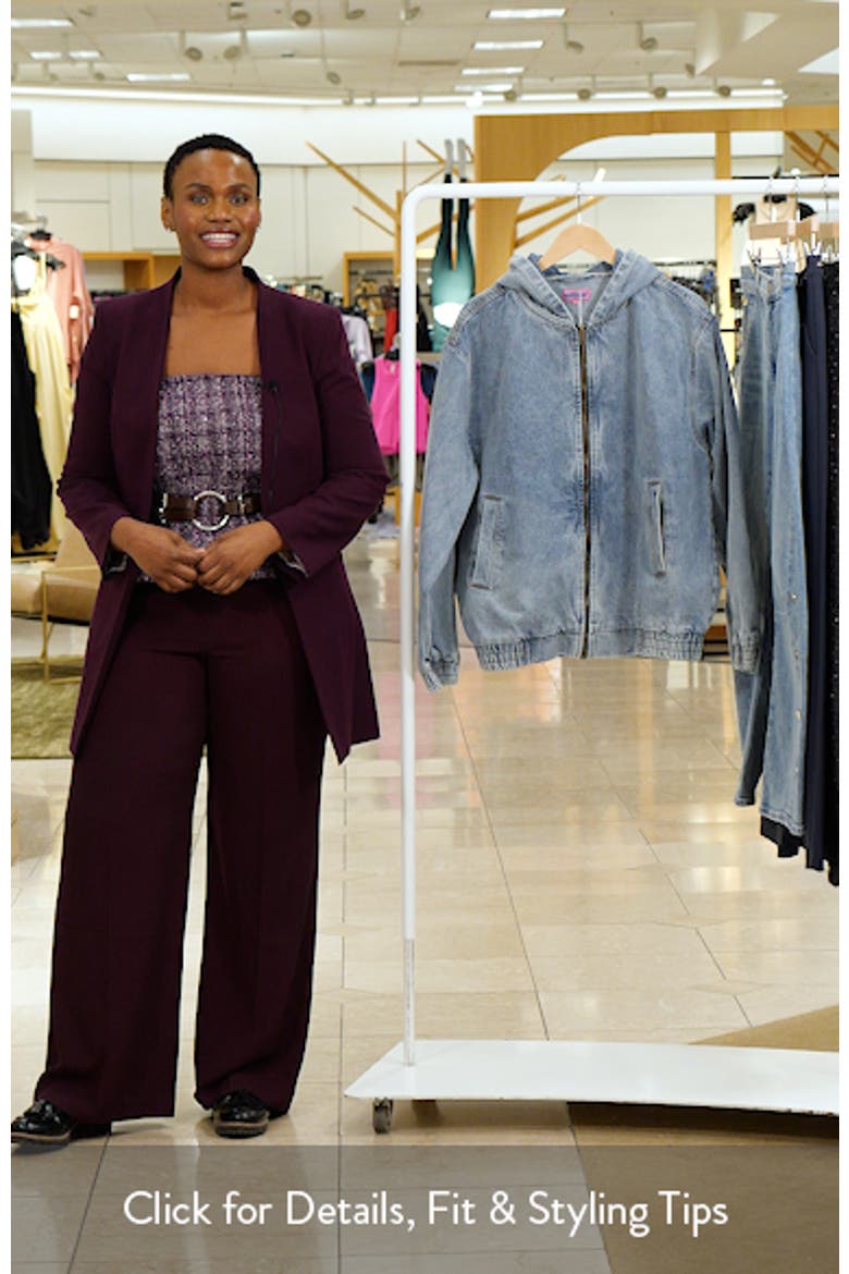 Front Zip Denim Hooded Jacket video