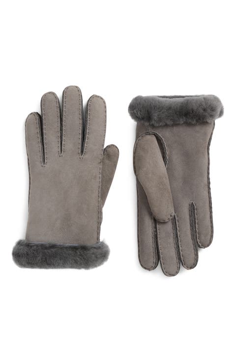 Classic Genuine Shearling Suede Gloves