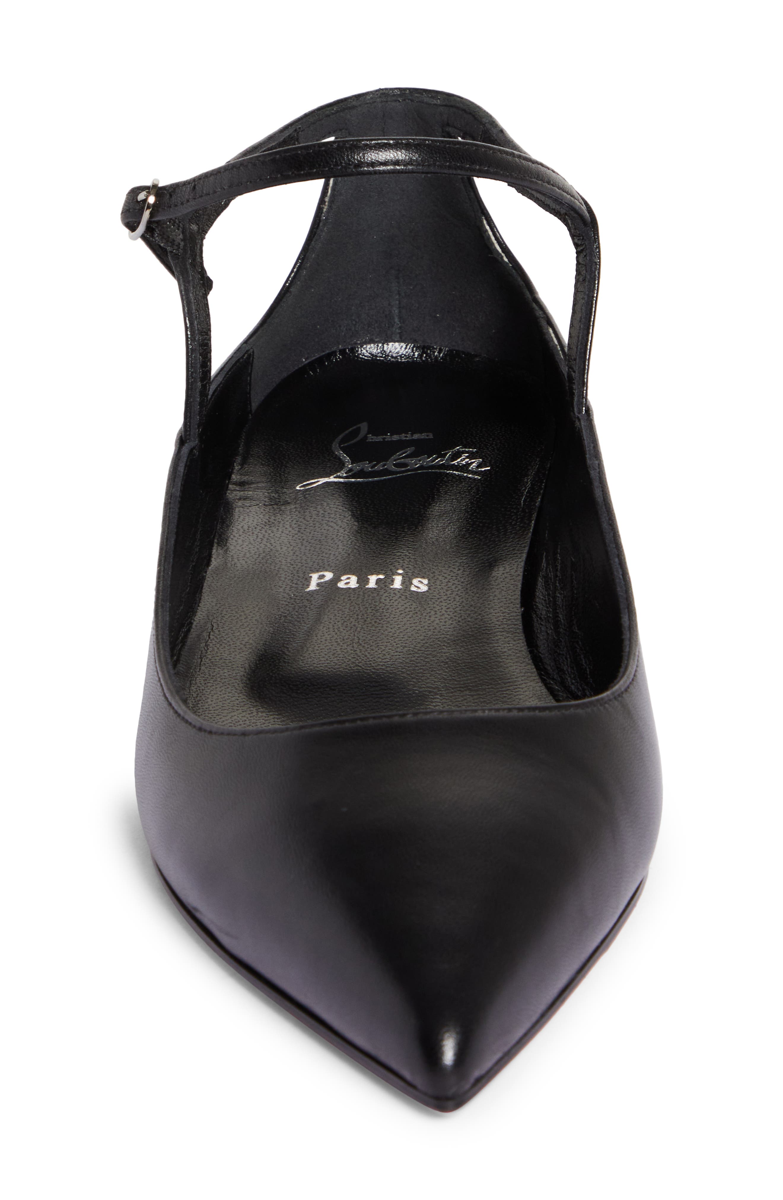 Christian Louboutin Conclusive Spike Pointed Toe Flat, Alternate, color, 