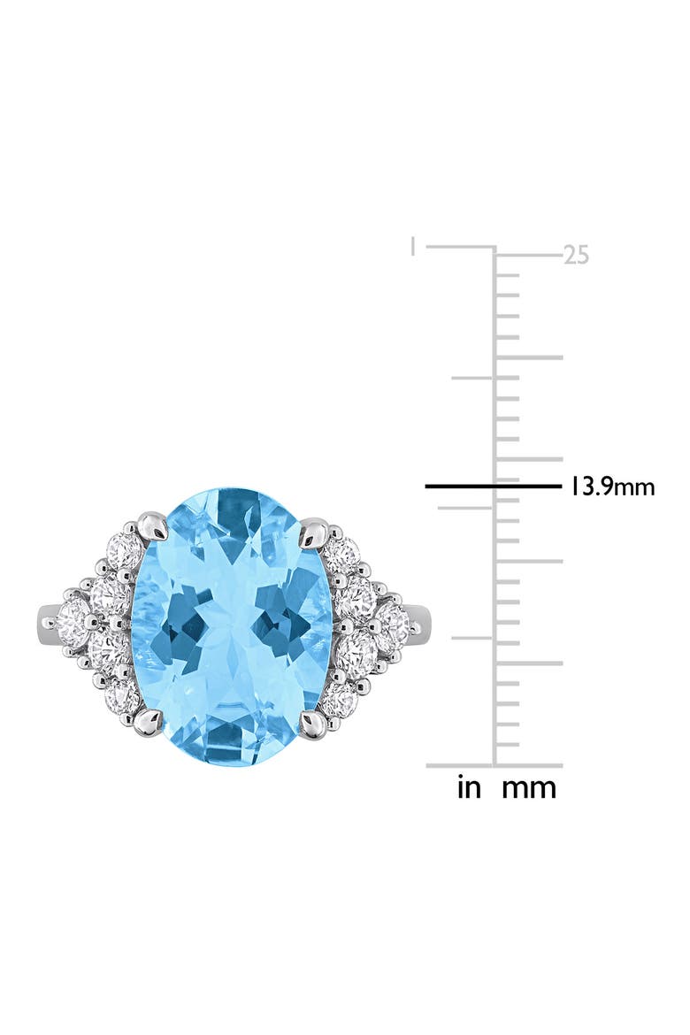 Sky Blue Topaz & Lab Created Sapphire Ring, Alternate, color, BLUE
