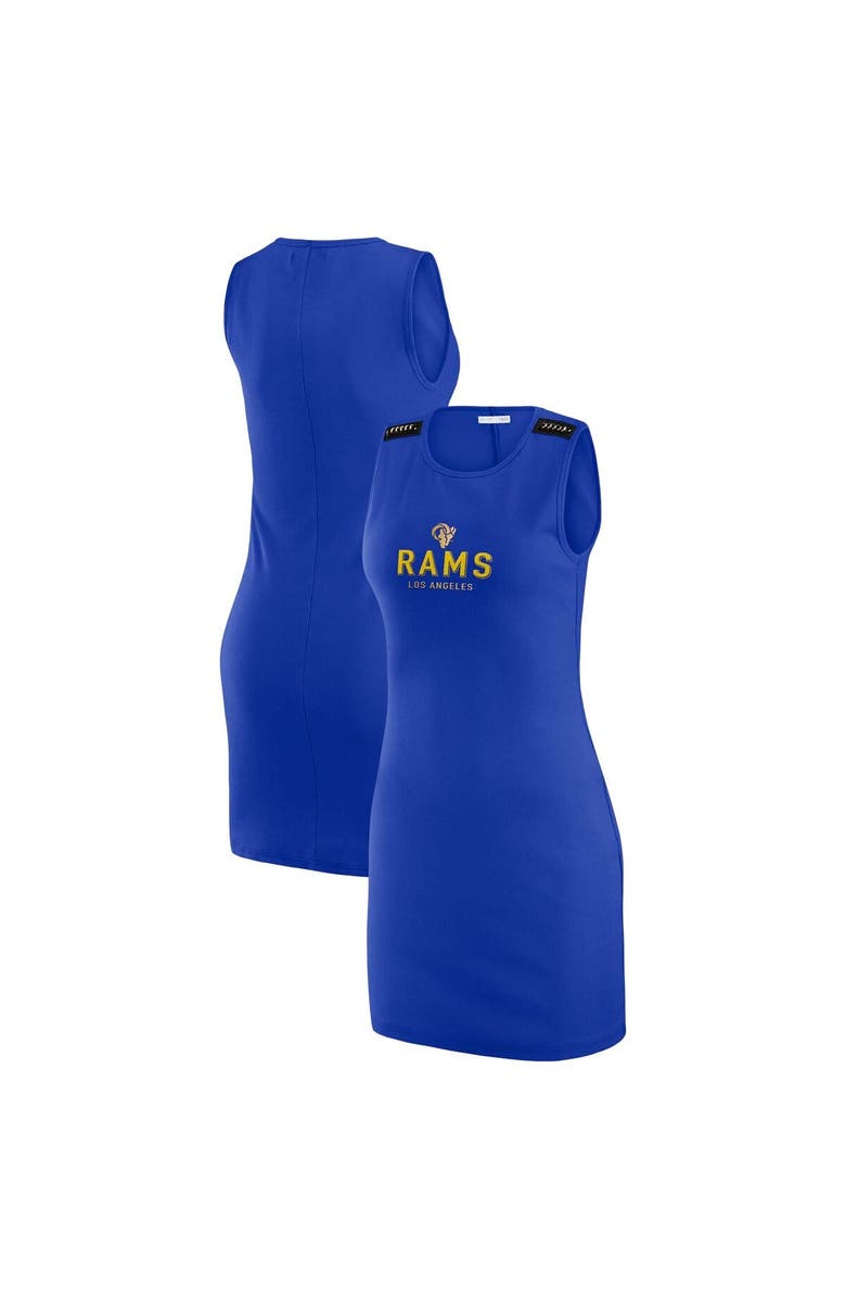 WEAR by Erin Andrews Women's WEAR by Erin Andrews x Gracie Hunt Royal Los Angeles Rams Ribbed Tank Dress, Alternate, color, Royal