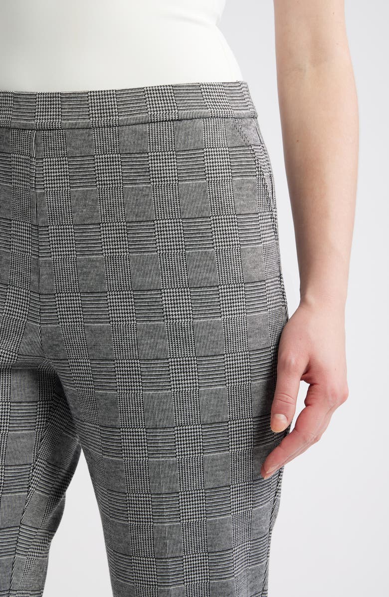 AK ANNE KLEIN High Waist Pull-On Straight Leg Pants, Alternate, color, Anne Black/ White Dove