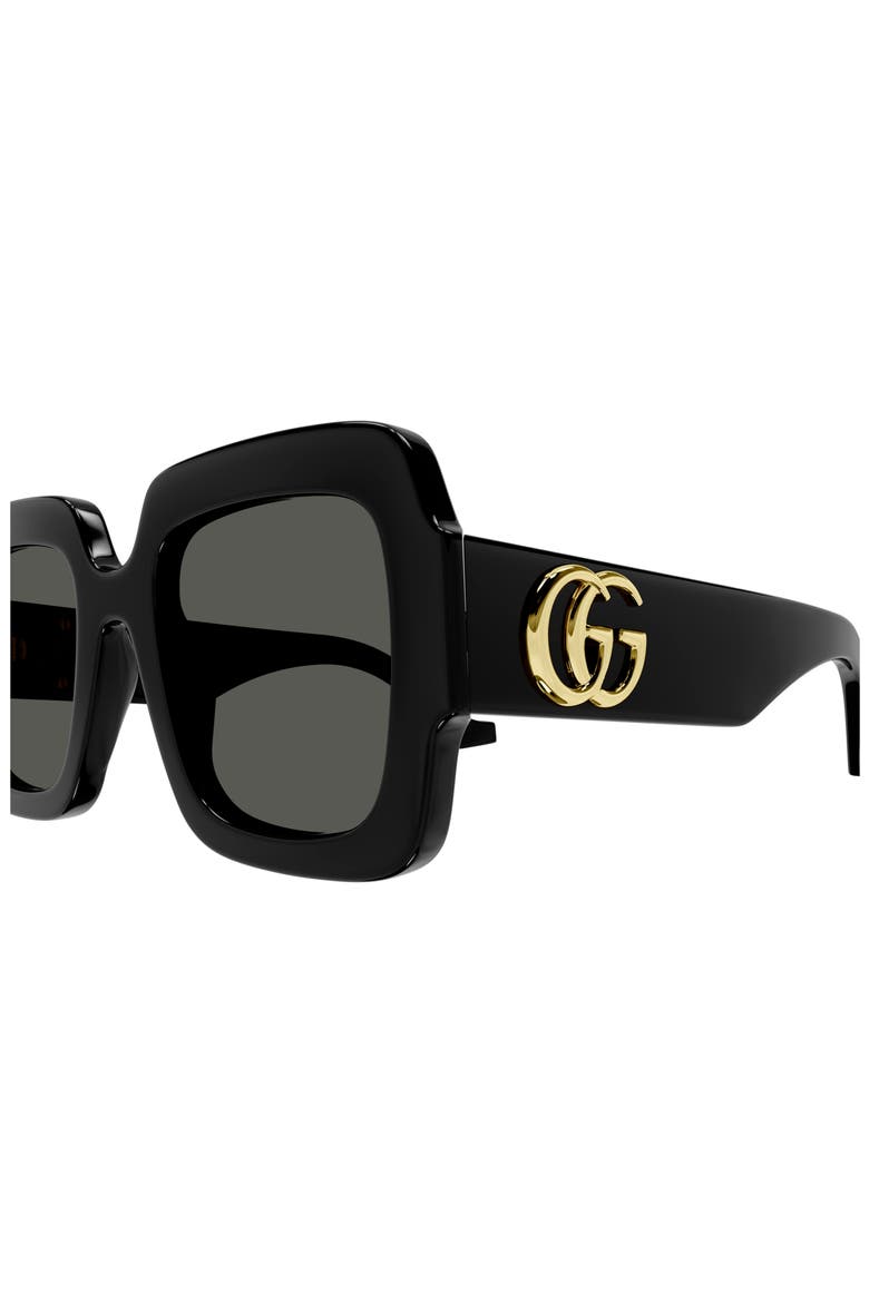 50mm Square Sunglasses, Alternate, color, BLACK