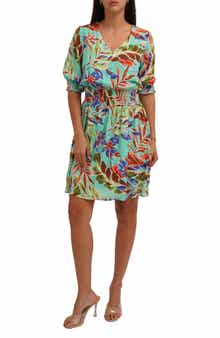 SUNNY LEIGH Elbow Length Sleeve Fit and Flare Dress