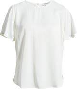 Nordstrom Flutter Sleeve Satin Top