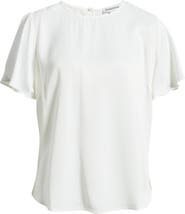 Nordstrom Flutter Sleeve Satin Top