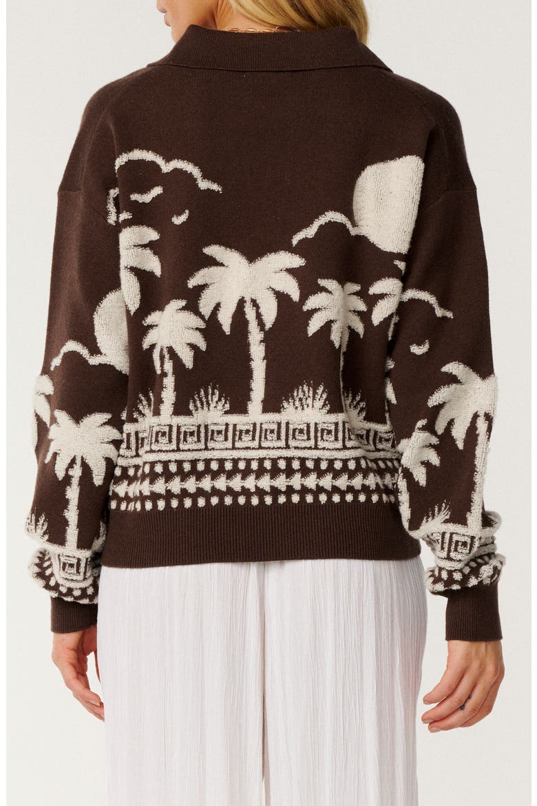 Paraiso Jacquard Sweater, Alternate, color, BROWN