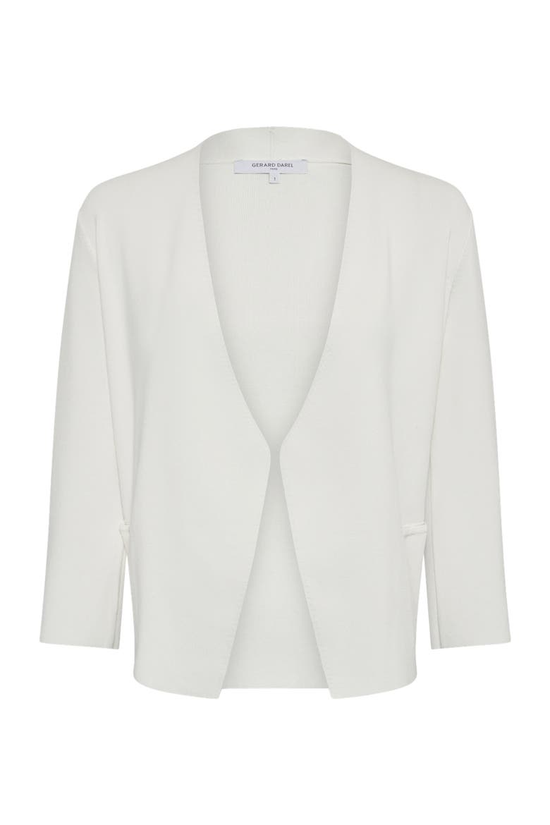 Lynaya 3/4 Sleeve Open Front Cardigan, Alternate, color, White