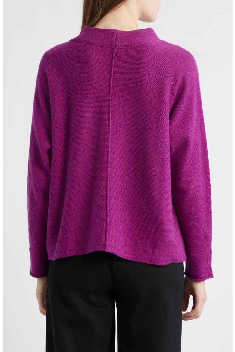 Dolman Sleeve Organic Cotton & Recycled Cashmere Sweater, Alternate, color, BERRY BLOOM