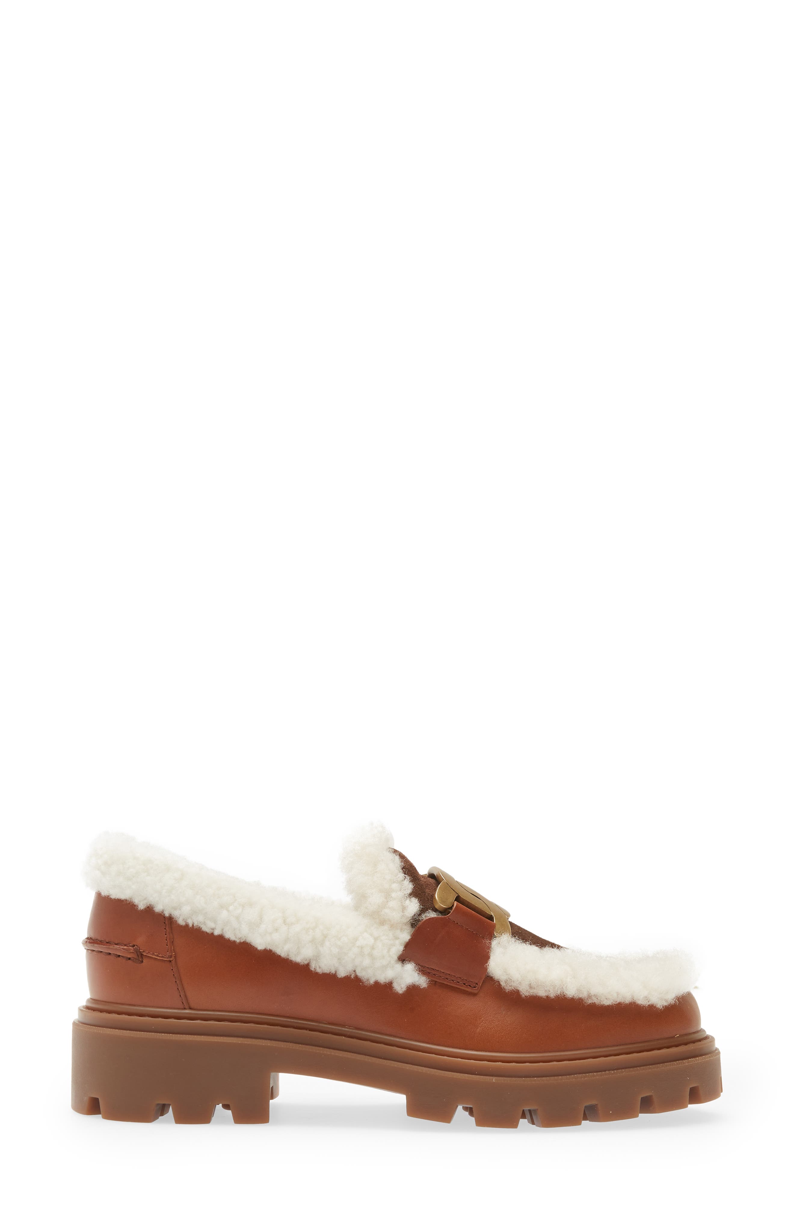 Tod's Gomma Pes Genuine Shearling Trimmed Loafer, Alternate, color, 