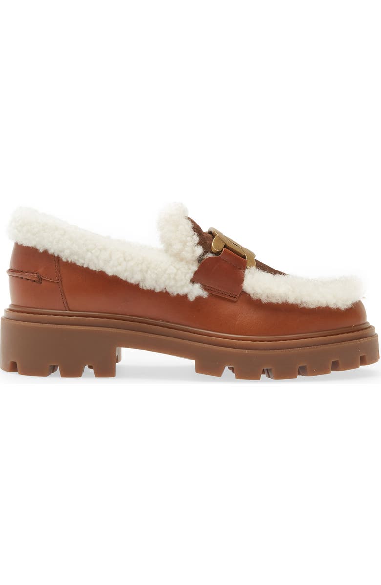 Tod's Gomma Pes Genuine Shearling Trimmed Loafer, Alternate, color,