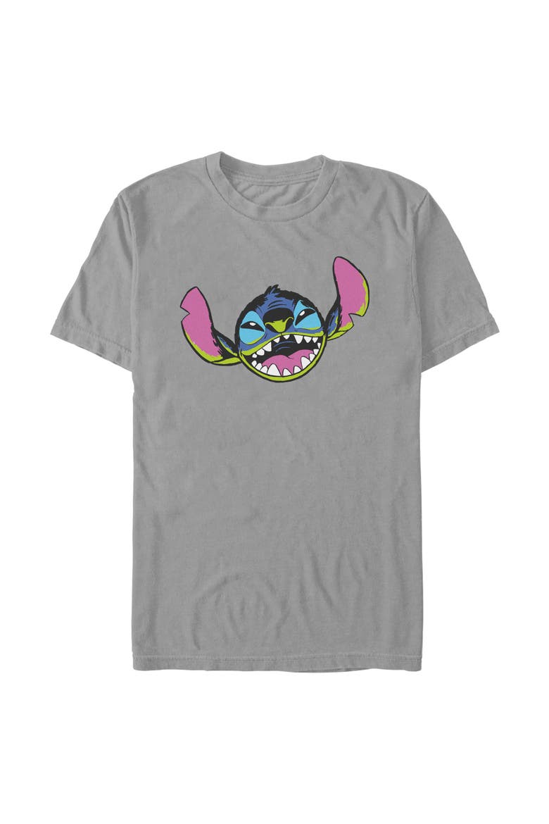Men's Leroy Evil Face Short Sleeve Graphic T-Shirt, Main, color, Gray: Stitch