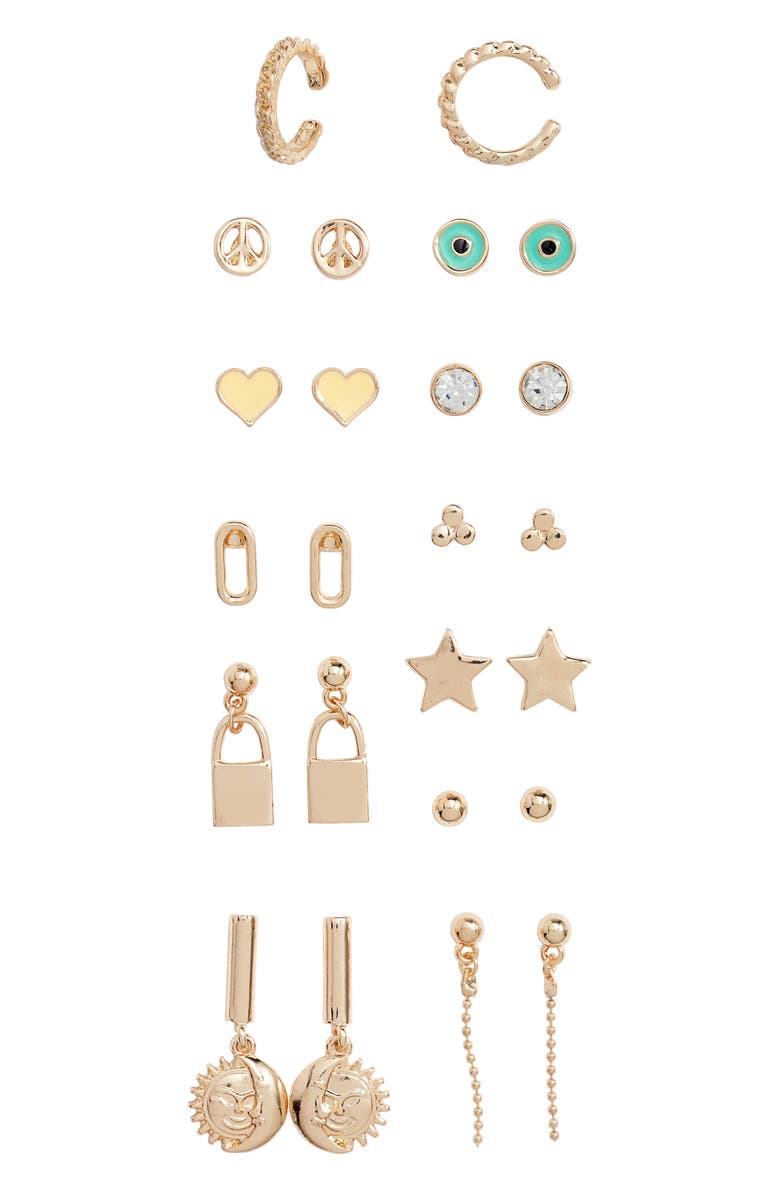 BP. Assorted Earrings - Set of 12, Main, color, 