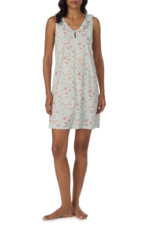 Ruffle Sleeveless Nightgown