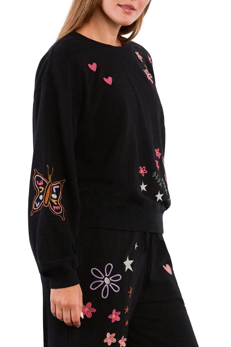 In Full Bloom Sweatshirt, Alternate, color, INK