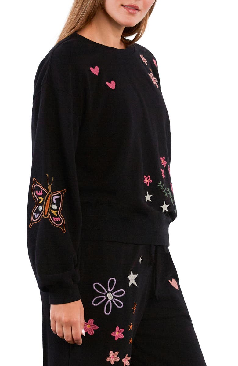 Billy T In Full Bloom Sweatshirt, Alternate, color, Ink