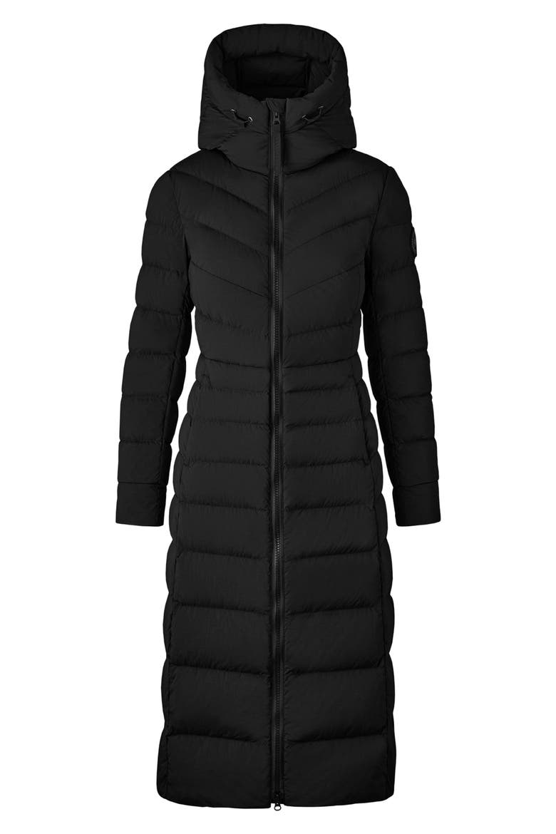 Clair Long 750 Fill Power Down Puffer Coat, Alternate, color, BLACK - NOIR
