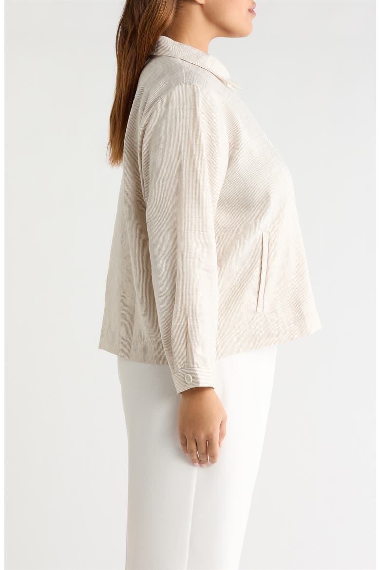Linen Blend A-Line Jacket, Alternate, color, WHEAT