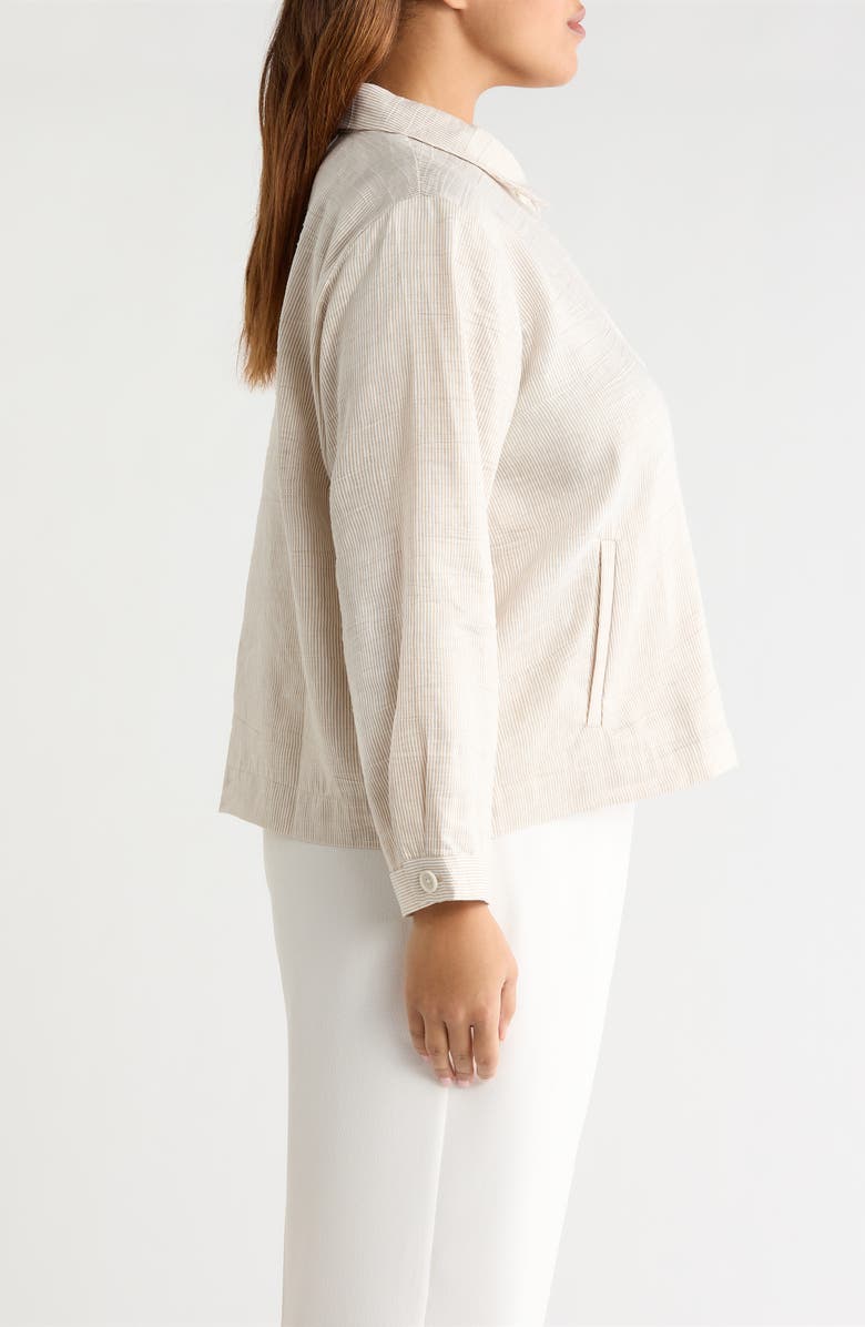 Eileen Fisher Linen Blend A-Line Jacket, Alternate, color, Wheat