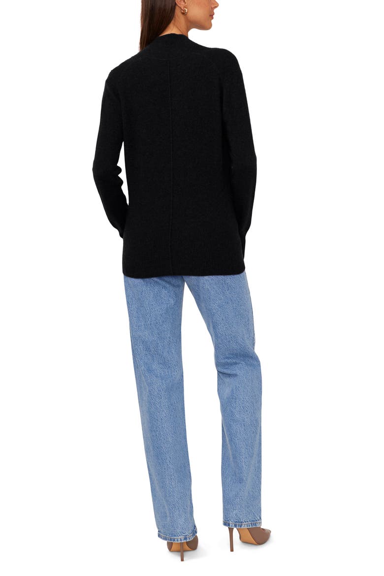 Cross Front Sweater, Alternate, color, RICH BLACK