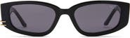 DEZI Cuffed 53mm Square Sunglasses
